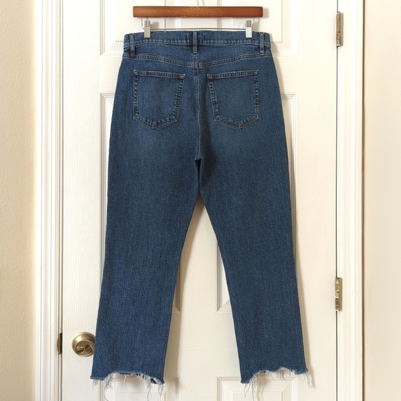 Loft Classic Medium Wash High Waist Slim Straight Leg Ankle Cropped Jeans 30/10 - Picture 4 of 15